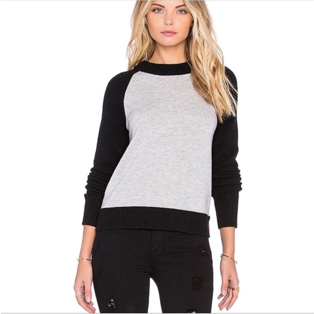 Rag & Bone Wool Exposed Zipper Crewneck Sweater